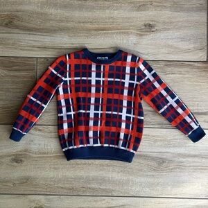 Jacadi Paris Plaid Sweater Cotton and Wool Toddler 4t